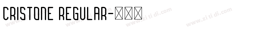 Cristone Regular字体转换